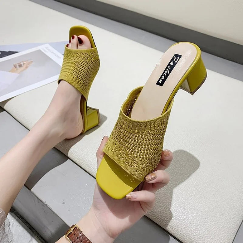 VEIGGARA | Sandales d'été classiques à talons moyens pour femmes